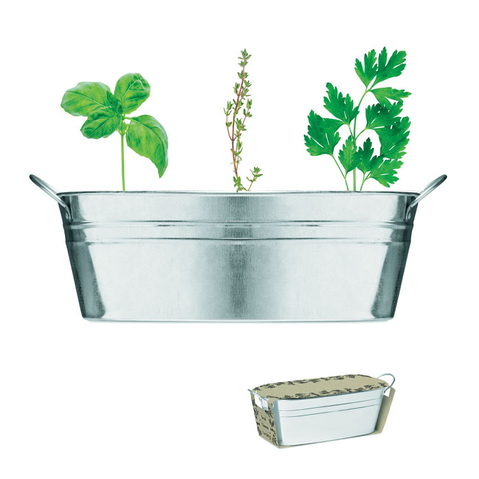 Zinc plant tub